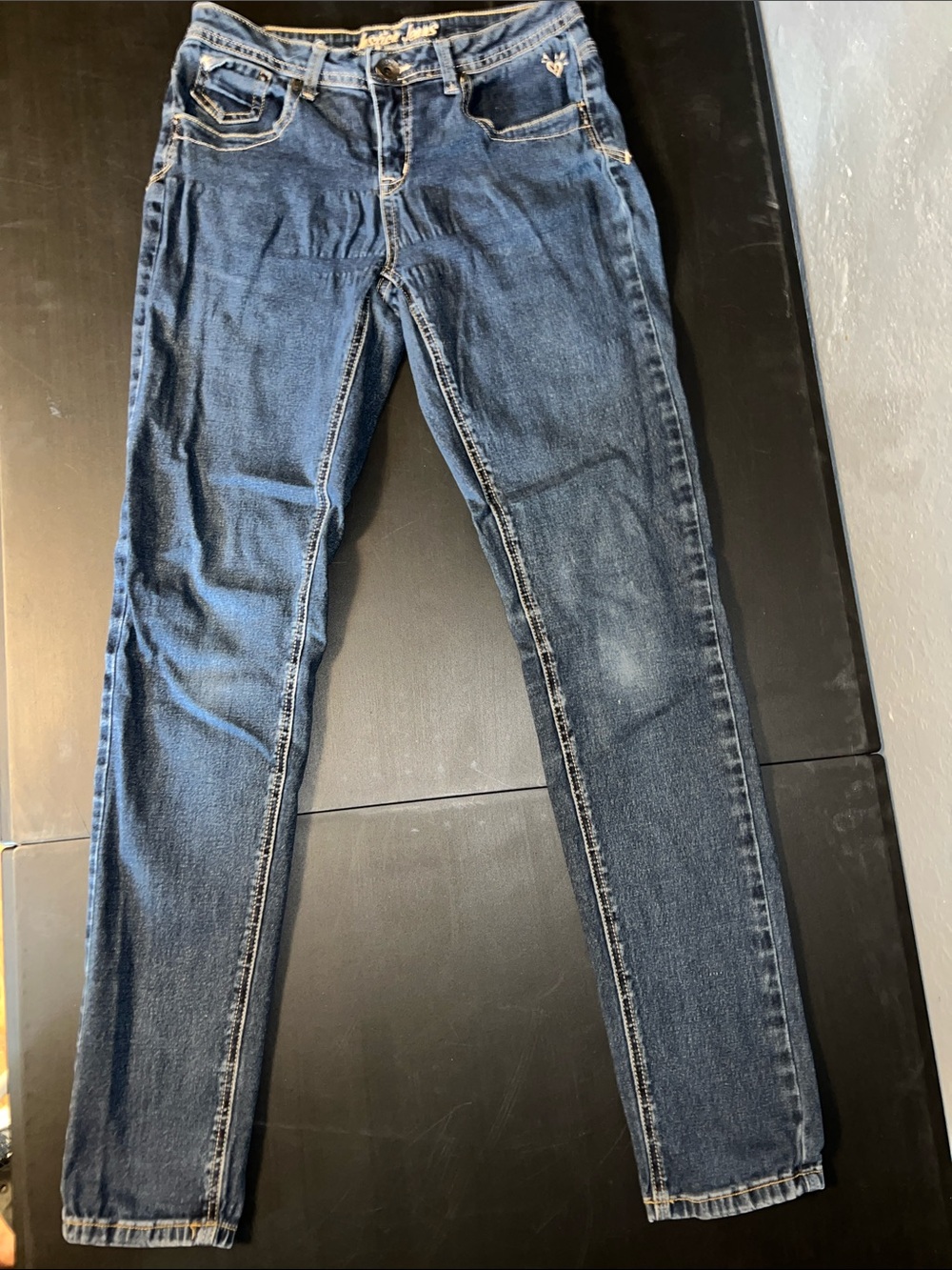 Justice Girls Dark Blue Skinny Jeans